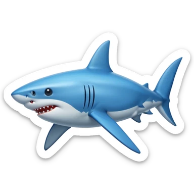 Shark hype blue sticker
