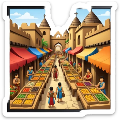 aztec medieval market sticker