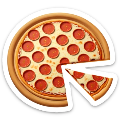 circle pizza sticker