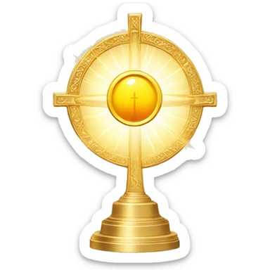 Blessed Sacrament in gold monstrance sticker
