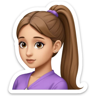 ariana grande ponytail 2025 sticker
