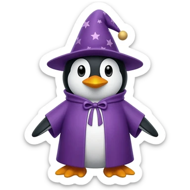 Penguin Wizard sticker