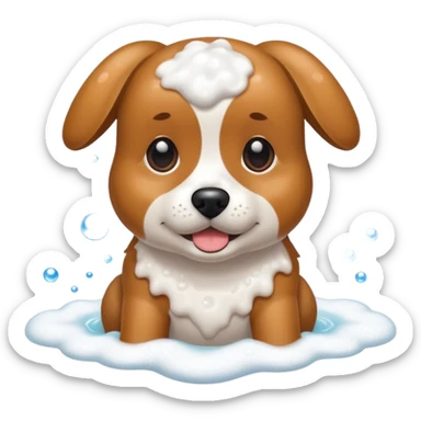 pet Shampoo with foam sticker