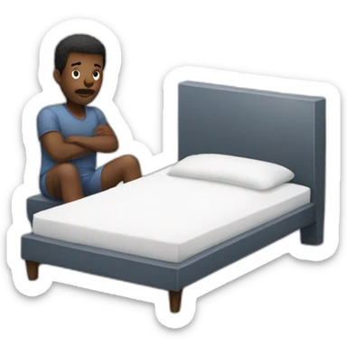 sick-black-guy-bed sticker