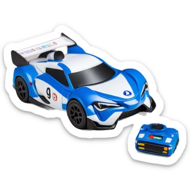 Radio Controlled Captain Rex themed Toyota 86 shaped like a Formula One race car with exposed wheels  sticker