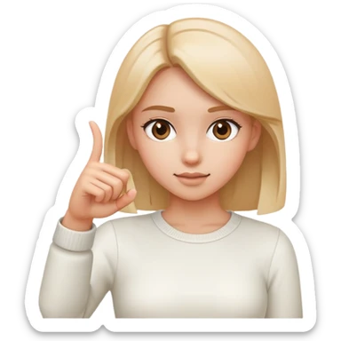 Girl clicking fingers pointing forward sticker