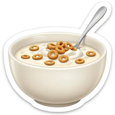 Cereal bowl sticker