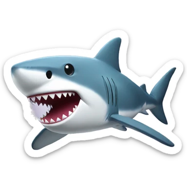 a shark plushie sticker