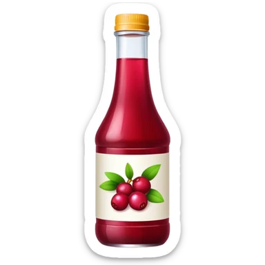 Bottle cranberry juice sticker