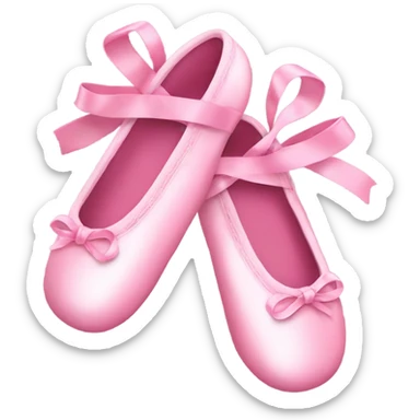 Pink ballerina slippers sticker