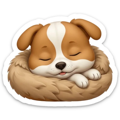 cute doggy sleeping sticker