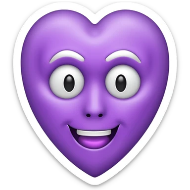 Light purple heart emoji with a Ghostface face sticker