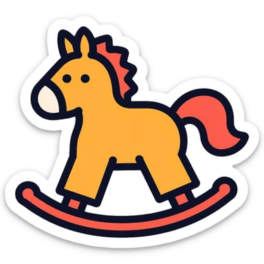 rocking horse sticker