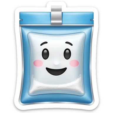 happy zip lock with white powder sticker