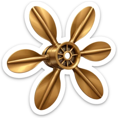 4 blade marine propeller sticker