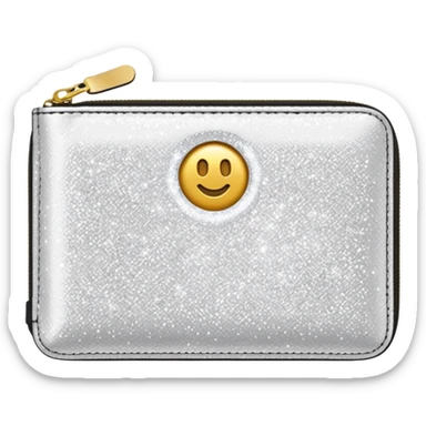 glitter white wallet sticker