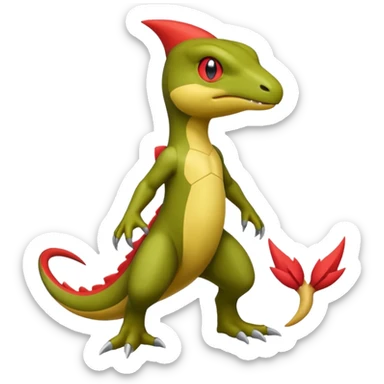 Haxorus-Axew-Fraxure-hybrid (full body) sticker