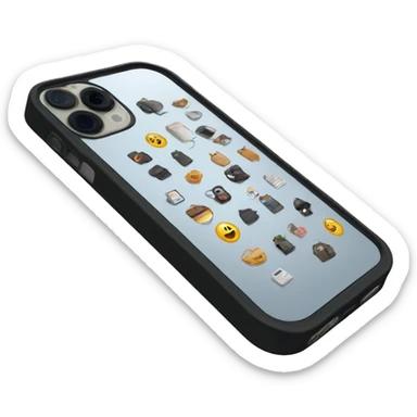 iPhone 13 black with junk phone case sticker