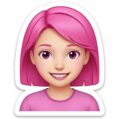 Motivation pink girl sticker