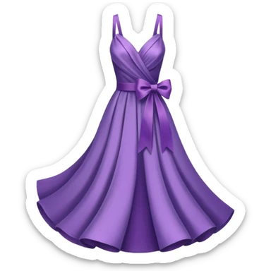 purple ribbon dress sticker