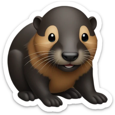 black and tan beaver sticker