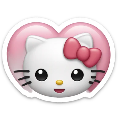 hello kitty heart sticker