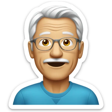 senior man sports sticker