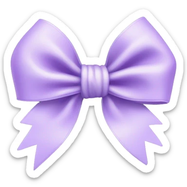 light purple coquette bow sticker