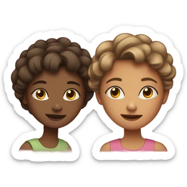 Mom and daughter besties sticker
