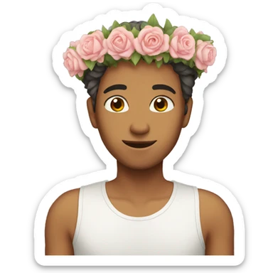 empty flower crown sticker