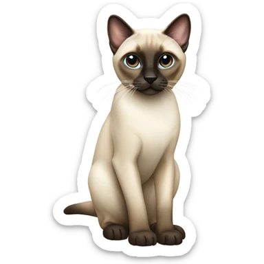 Seal point siam cat sticker