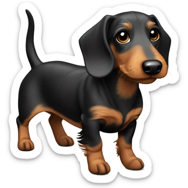 Wirehaired wildboar miniature dachshund sticker