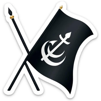 علم اسود مكتوب عليه لا اله إلا الله sticker