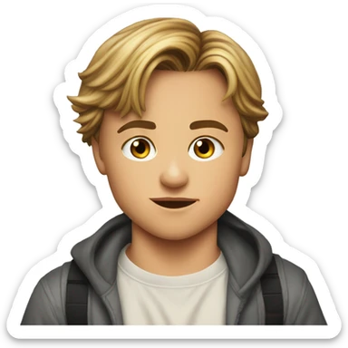 Girl kiss Leonardo DiCaprio when he was young sticker