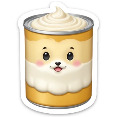 creme fouette avec une bombe sticker