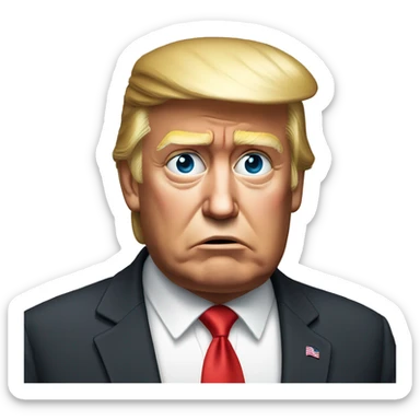 Donald Trump sad  sticker
