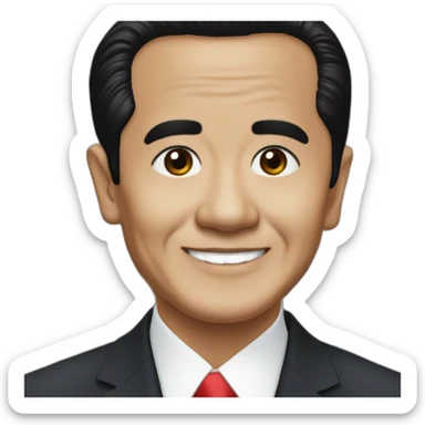 President Jokowi otaku close up sticker