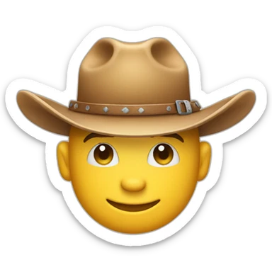 emoji whit thumb up and cow boy hat sticker
