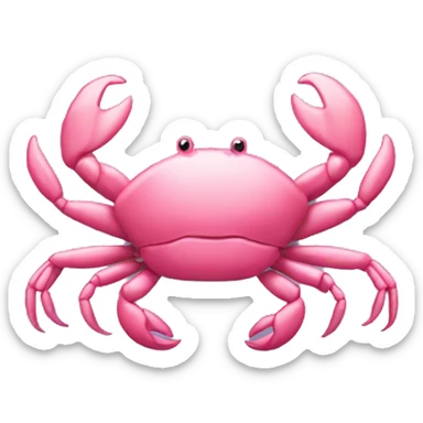 Pink crab on a plane sticker