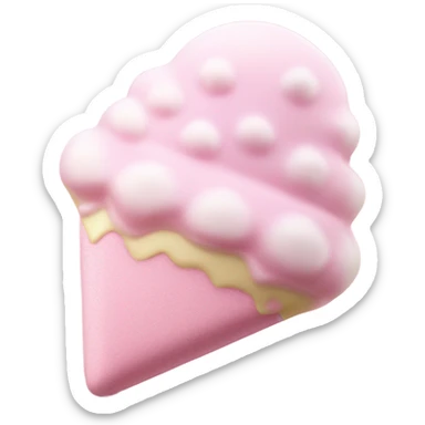 White chocolate with pink cotton candy inside sticker