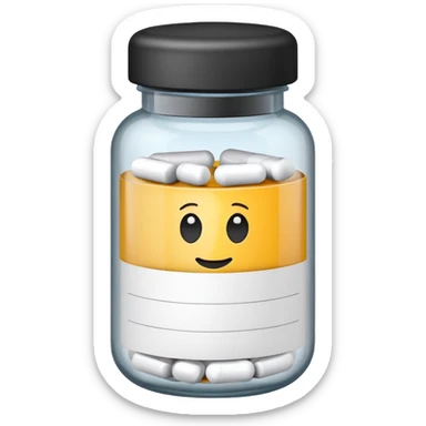 Pill bottle sticker