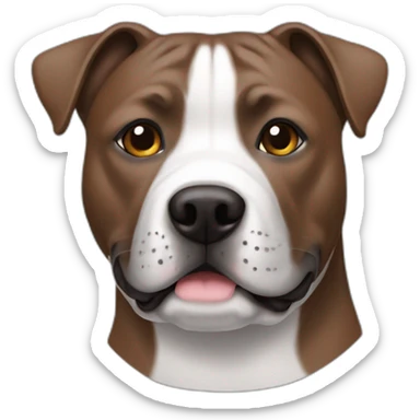 staffy brown with grey beard sticker