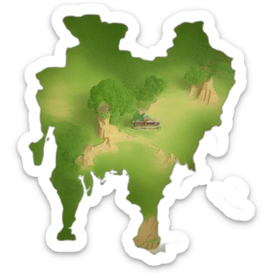 cambodia map sticker