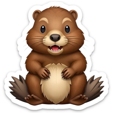 Canadian beaver sticker