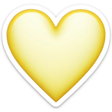 light yellow heart ios  sticker