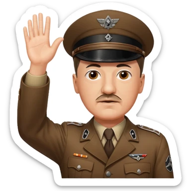Hitler raising one hand straight up like a salute sticker