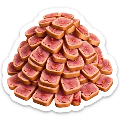 spam meat melted flower bouquet  sticker