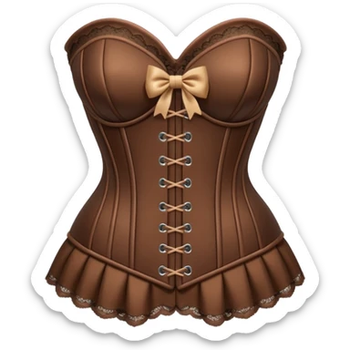 brown corset with bow sticker