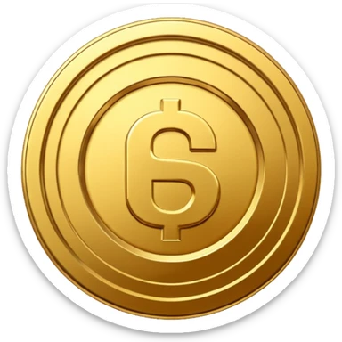 make a golden usd coin sticker