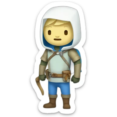 Finn the human adventure time sticker